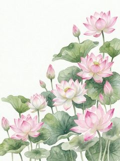 pink lotus watercolor