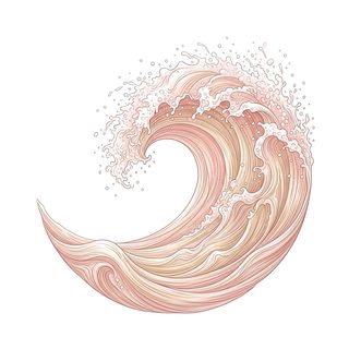 pink wave illustration