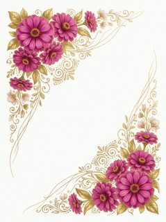 pink zinnia border