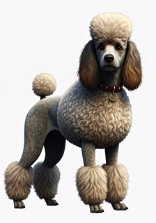 elegant poodle dog