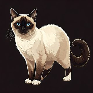 siamese cat illustration