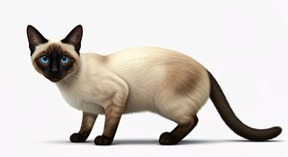 siamese cat standing