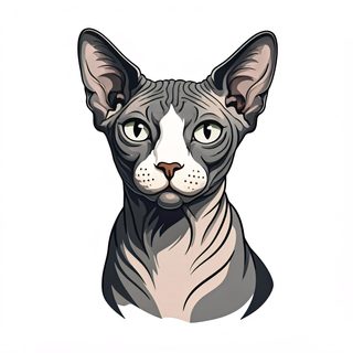 Sphynx Cat Head