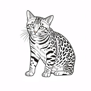 bengal cat drawing