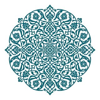 teal floral mandala