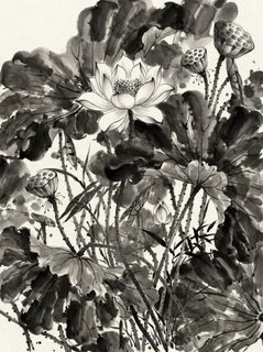 lotus ink painting