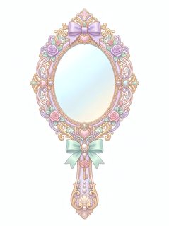 ornate pastel mirror