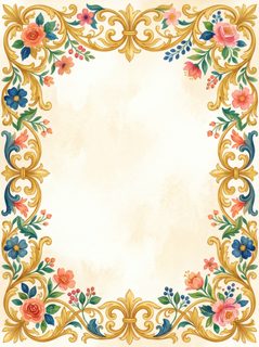 floral gold frame