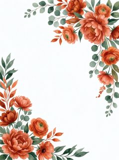watercolor floral border