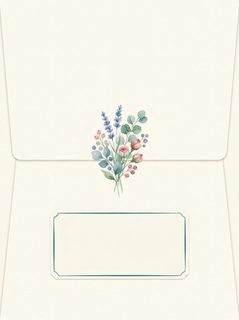 floral envelope mockup