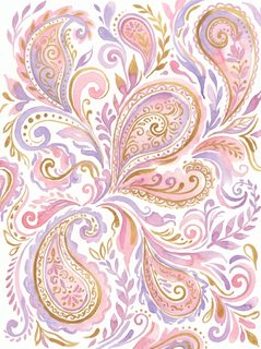 watercolor paisley pattern