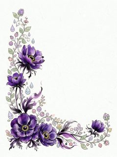 purple anemone border
