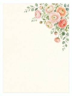 watercolor floral border