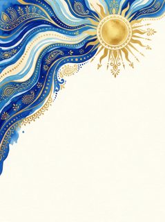 watercolor sun border