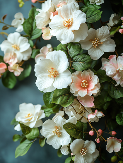Elegant White and Pink Dogwood Flowers