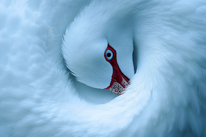 Elegant White Bird Resting