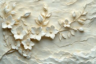 floral bas-relief