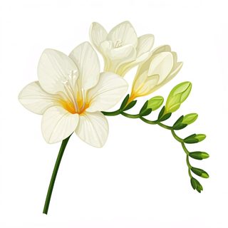White Freesia Bloom