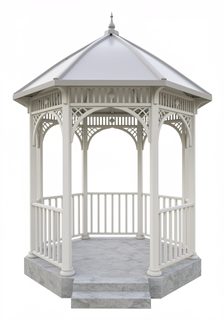 white garden gazebo