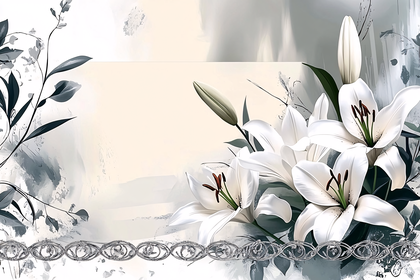 Elegant White Lilies Floral Design