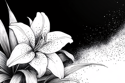 Elegant White Lily Sketch
