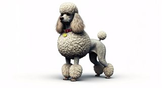 white poodle portrait