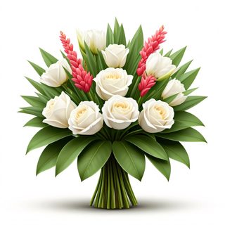 white rose bouquet