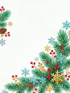 christmas botanical frame