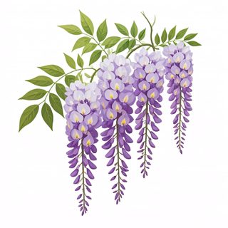 wisteria flower clusters