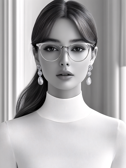 Elegant Woman In Glasses