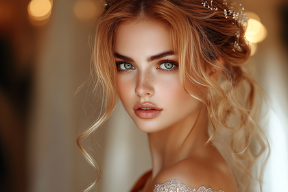Elegant Woman With Blonde Hair