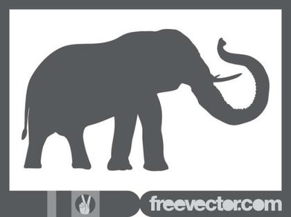 Elephant Silhouette Free Vector
