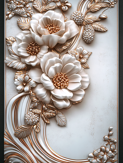 Embossed Floral Arrangement