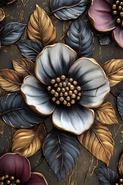 Embossed Floral Art