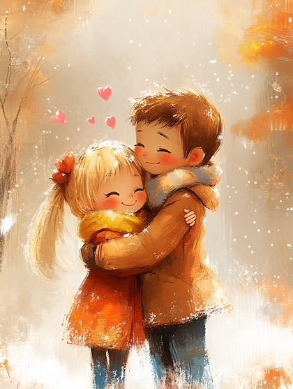 Embracing Couple