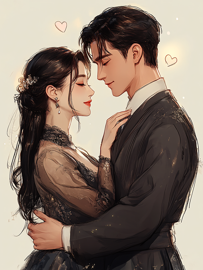 Embracing Couple in Love