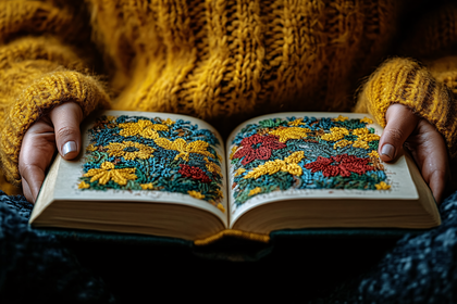 Embroidered Book