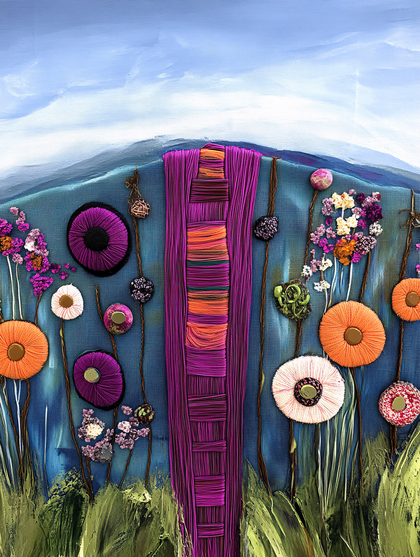 Embroidered Floral Meadow