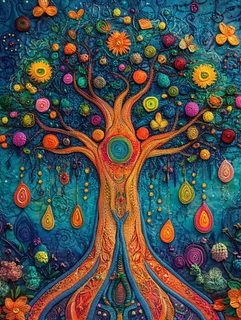 Embroidered Tree of Life