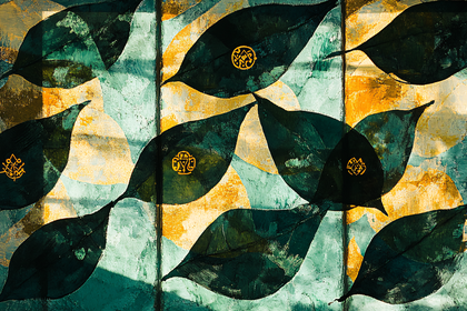 Emerald Leaves Motif