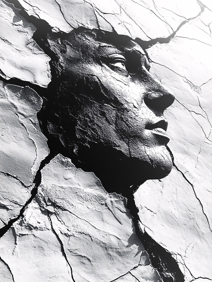 Emerging Stone Face