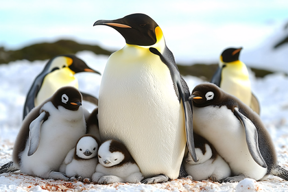 Emperor Penguin Family