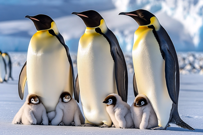 Emperor Penguins Family