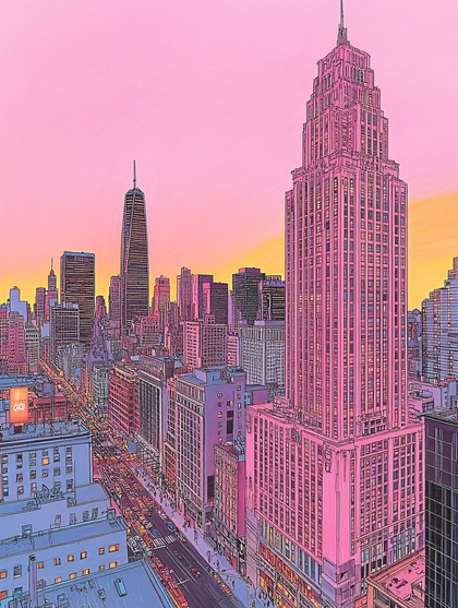Empire State Building At Sunset