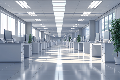 Empty Modern Office Corridor