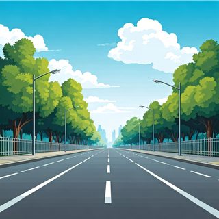 empty city road