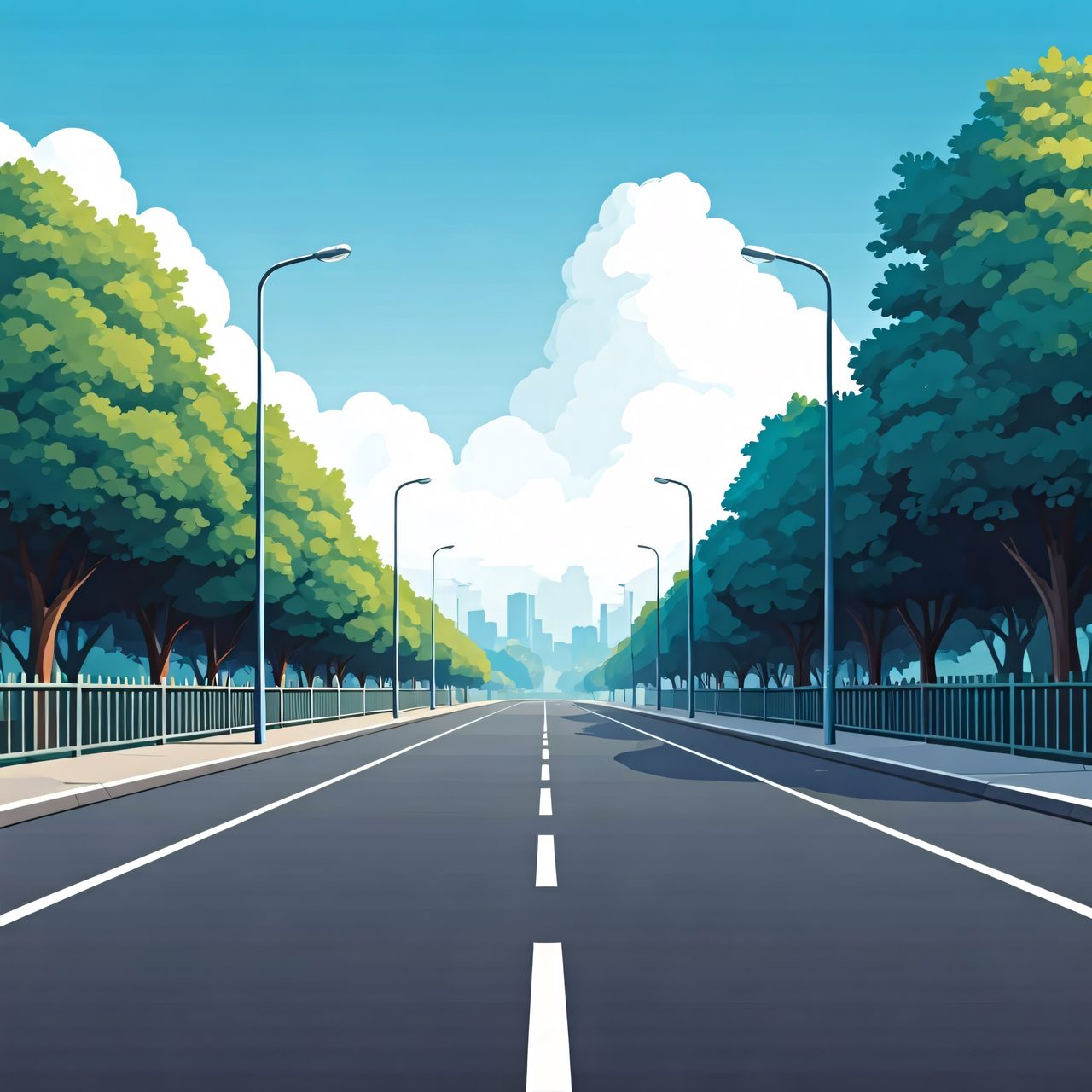 urban road landscape