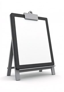 empty easel stand
