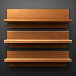 empty wooden shelves