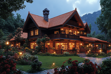 Enchanted Chalet at Twilight